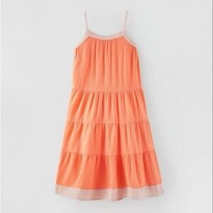 ZARA Kids Sleeveless Orange Dress